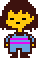 The Human (Frisk) as they appear in Undertale.
