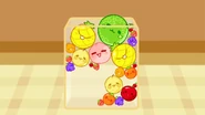 The background of Fruity, the Suika Game interior.