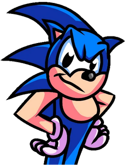 Full image of sonic the hedgehog idle sprite facing right