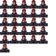 Girlfriend's sprite sheet for Service Unavailable.