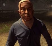 Roy unmasked in Friday the 13th: The Game resembling the likeness of Dick Wieand.