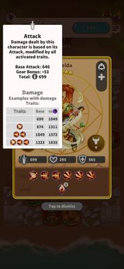 Attack calculation shown in Hero Inspector