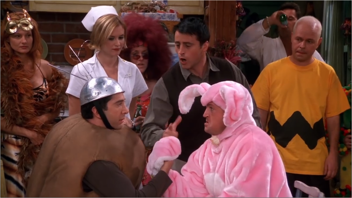 Wish I had the pink bunny outfit, RIP Chandler Bing 💕 : r/finch