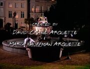  had gotten married to  between seasons and Arquette was added to her name in the opening credits. For this episode, it was added to everyone else's (along with the creators) as well...