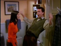 5x14 Chandler imitading Phoebe.jpg