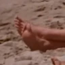 Left foot visible