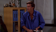 Chandler retrieves his pants