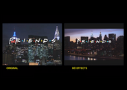 Friends opening credits title card (Visual effects comparison) Version 14