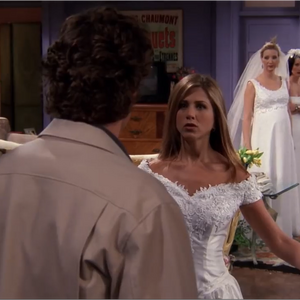 The One With All The Wedding Dresses Friends Central Fandom Ross and emily discuss who to invite to their wedding. the one with all the wedding dresses
