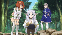 Frieren, Kanne, and Lawine look for signs of the Stille EP18