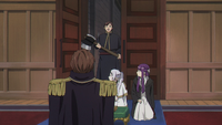 The gardener announces the completion of his work to the Graf EP11