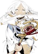 Frieren with her staff illustration.