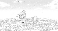 Frieren grows a flower bed around Flamme's grave CH22