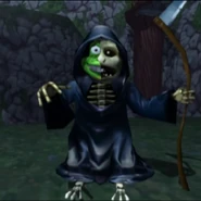 Mr. D after being defeated in The Great Quest.