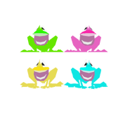 Various colored models from Frogger (1997).