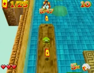 Frogger-like minigame.