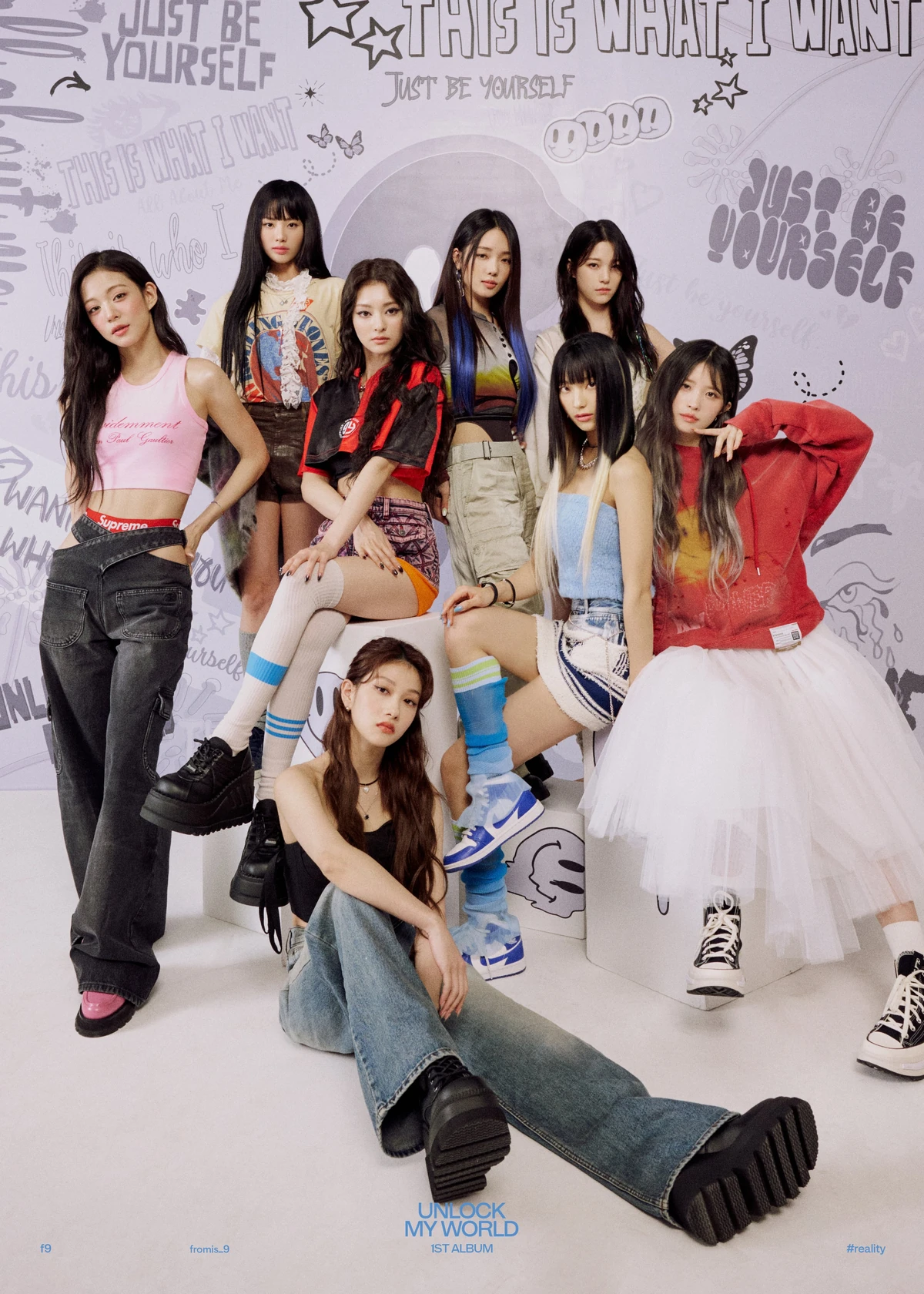fromis_9 UNLOCK MY WORLD 全員 サイン Fromis_9 