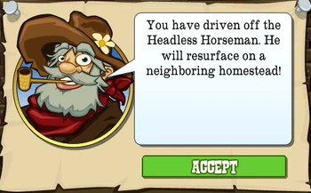 Scared away Headless Horseman