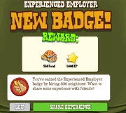 Experienced Employer Badge Complete