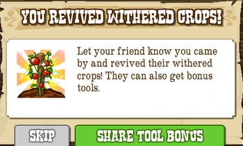 You Revived Withered Crops