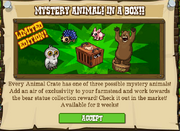 Mystery animal in a box