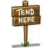 Tend Here Sign-icon