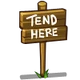 Tend Here Sign-icon