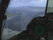 Pilot's view of Batangas from the cockpit.