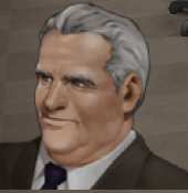 Image of the President of France as of 2096