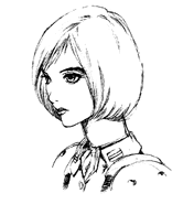 Emma's face sketch. (Front Mission 3)