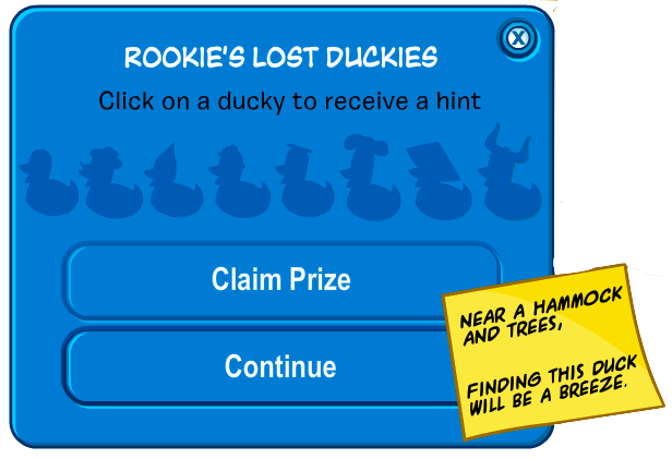 Rookie S Lost Duckies Frosty Wiki Fandom - duck beacon roblox