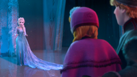 Elsa tells Anna and Kristoff to leave