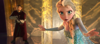 Elsa faces the guards