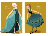 La nueva imagen de diseño y vestuario de Elsa y Anna.