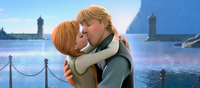 Anna and Kristoff kiss