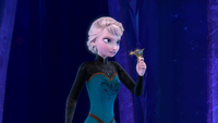 Elsa throwing away her crown