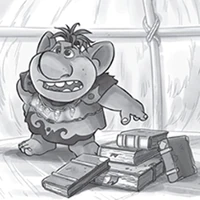 Brock was upset when  sat on some books.