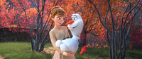 Anna holding Olaf