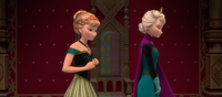 Anna sad at Elsa's words