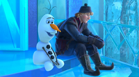 Kristoff and Olaf at ice palace