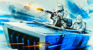 Le Snowspeeder en action.
