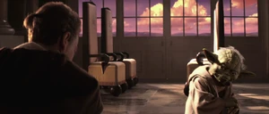 Yoda fait d'Obi-Wan Kenobi un Chevalier Jedi.