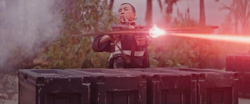 Chirrut Îmwe fires his light bow