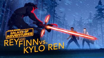 Rey and Finn vs. Kylo Ren