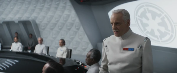 Le Colonel Yularen présentant aux officiers du BSI les mesures de représailles mises en place suite à l' sur .