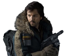 Andor avec son A280-CFE, en configuration pistolet blaster.