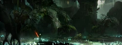 Concept art du Marais sans fin.