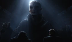 Snoke ordonne à Hux de détruire la base la Résistance sur D'Qar avant de demander à Kylo Ren de lui amener Rey.
