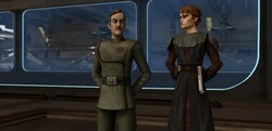 L'Amiral Yularen et le Général Anakin Skywalker préparant l'assaut sur le 