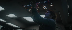 Andor prépare le cargo Rono Max-7 à décoller depuis la chambre forte.